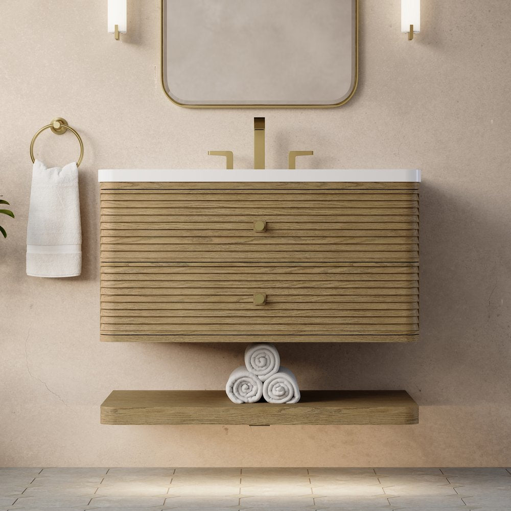 James Martin - Allamari 36" Single Vanity, Dune Mist w/ 3 CM White Zeus Silestone Top - D640-V36-DMS-WWZ view 5