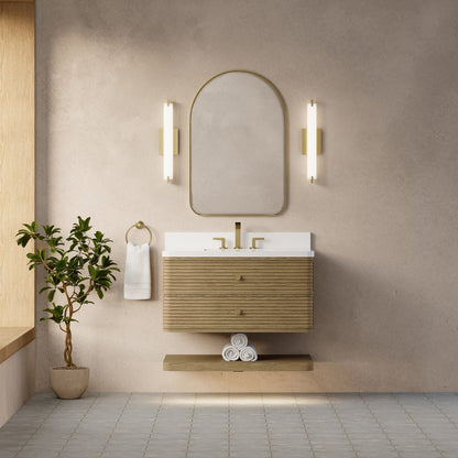 James Martin - Allamari 36" Single Vanity, Dune Mist w/ 3 CM White Zeus Silestone Top - D640-V36-DMS-WWZ view 6