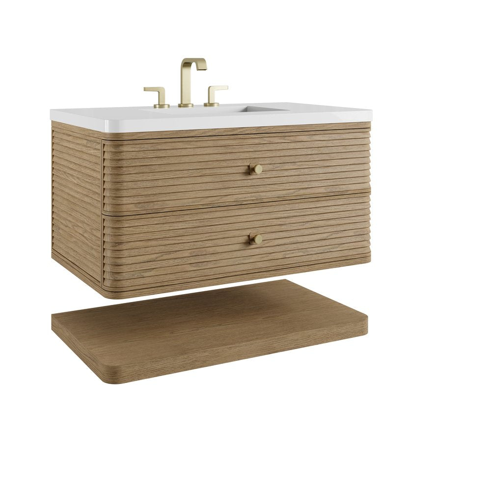 James Martin - Allamari 36" Single Vanity, Dune Mist w/ 3 CM White Zeus Silestone Top - D640-V36-DMS-WWZ view 14