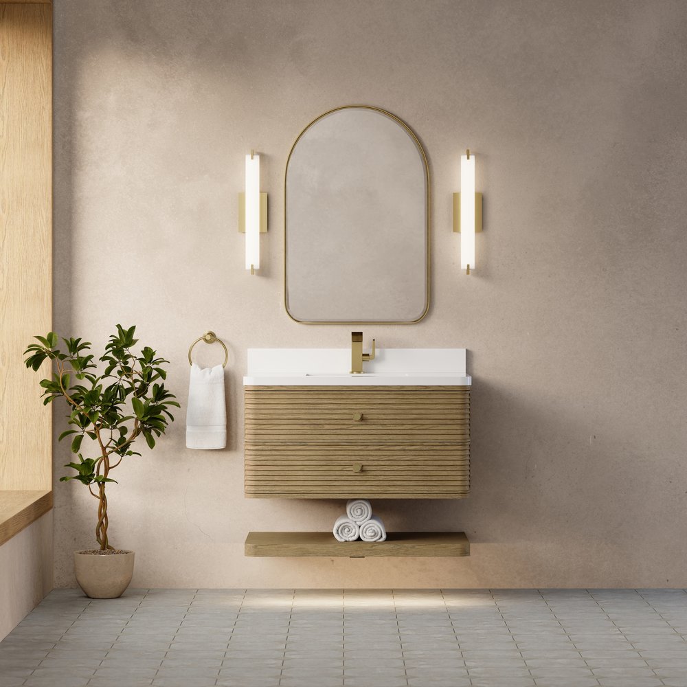 James Martin - Allamari 36" Single Vanity, Dune Mist w/ Single Hole 3 CM White Zeus Silestone Top - D640-V36-DMS-3WZ view 6