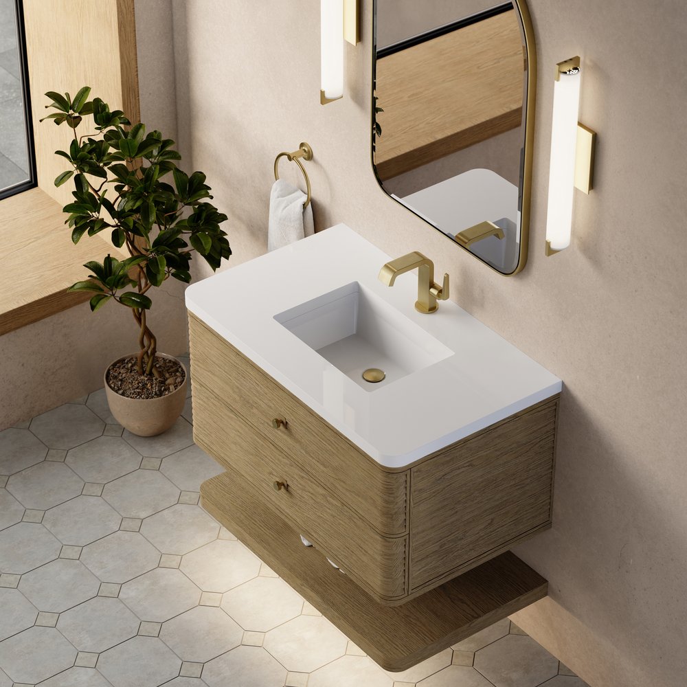 James Martin - Allamari 36" Single Vanity, Dune Mist w/ Single Hole 3 CM White Zeus Silestone Top - D640-V36-DMS-3WZ view 11