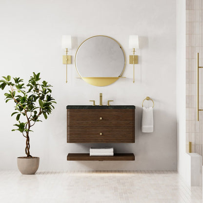 James Martin - Allamari 36" Single Vanity, Sable w/ 3 CM Phantome Eclos Top - D640-V36-SBL-WPHT view 3