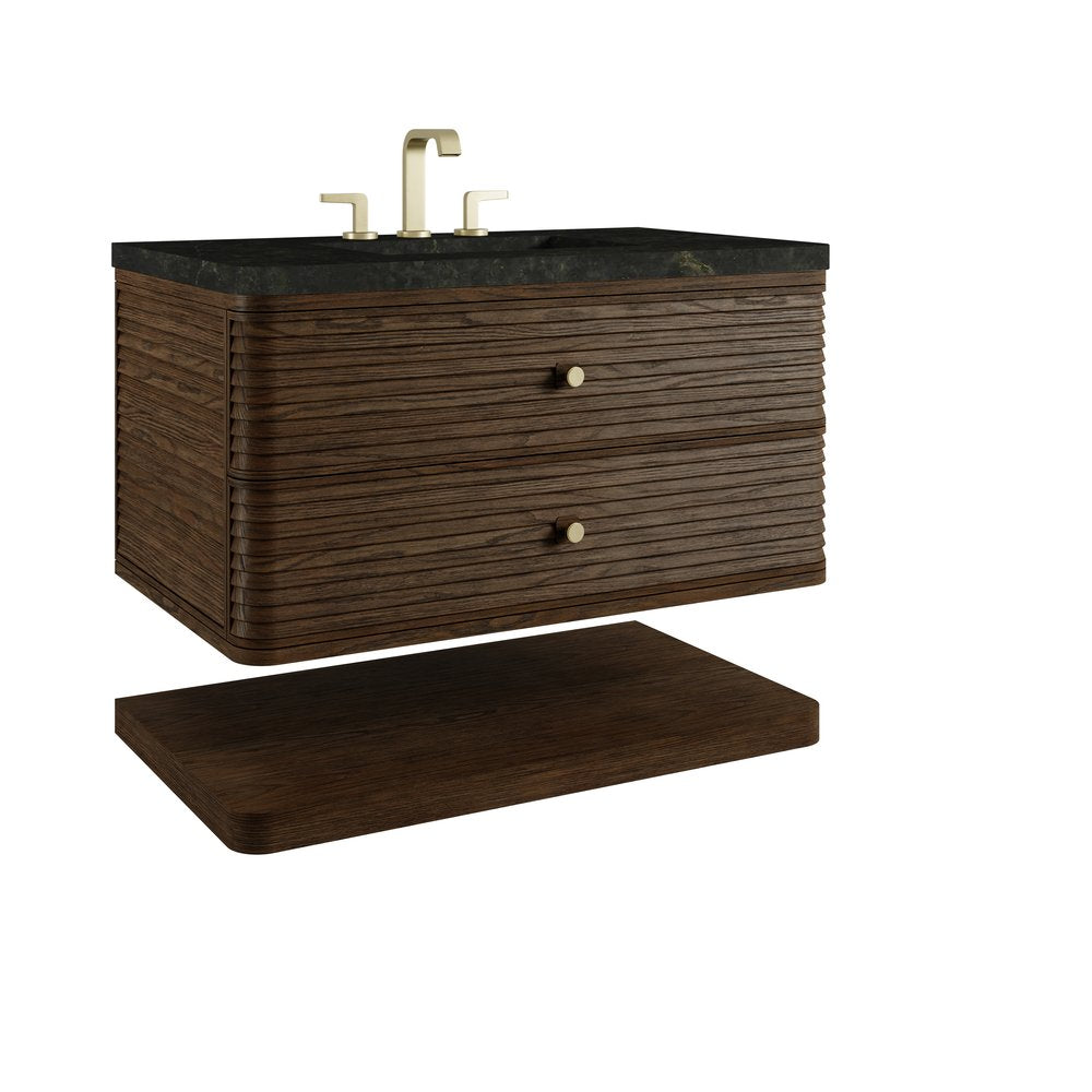 James Martin - Allamari 36" Single Vanity, Sable w/ 3 CM Phantome Eclos Top - D640-V36-SBL-WPHT view 10