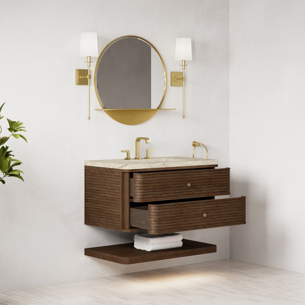 James Martin - Allamari 36" Single Vanity, Sable w/ 3 CM Tajnar Eclos Top - D640-V36-SBL-WTJR view 5