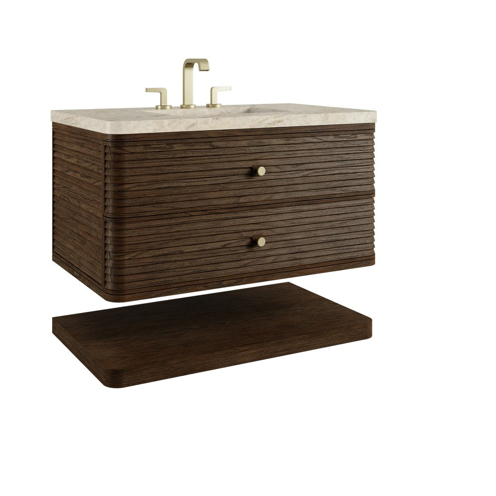 James Martin - Allamari 36" Single Vanity, Sable w/ 3 CM Tajnar Eclos Top - D640-V36-SBL-WTJR view 10