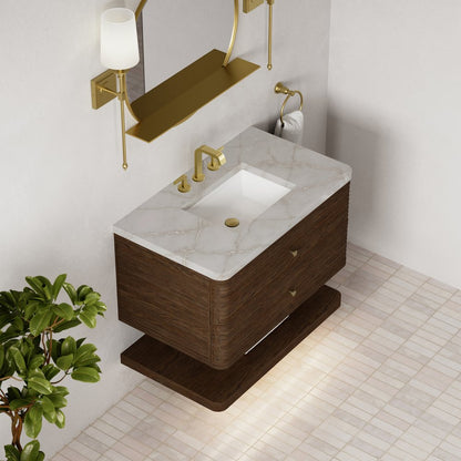 James Martin - Allamari 36" Single Vanity, Sable w/ 3 CM Victorian Silver Silestone Top - D640-V36-SBL-WVSL view 7