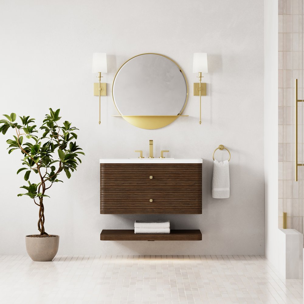 James Martin - Allamari 36" Single Vanity, Sable w/ 3 CM White Zeus Silestone Top - D640-V36-SBL-WWZ view 4