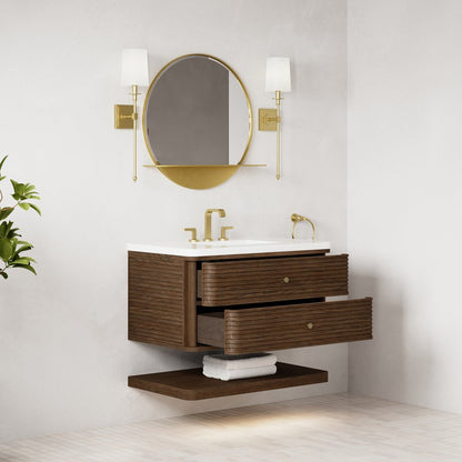 James Martin - Allamari 36" Single Vanity, Sable w/ 3 CM White Zeus Silestone Top - D640-V36-SBL-WWZ view 8