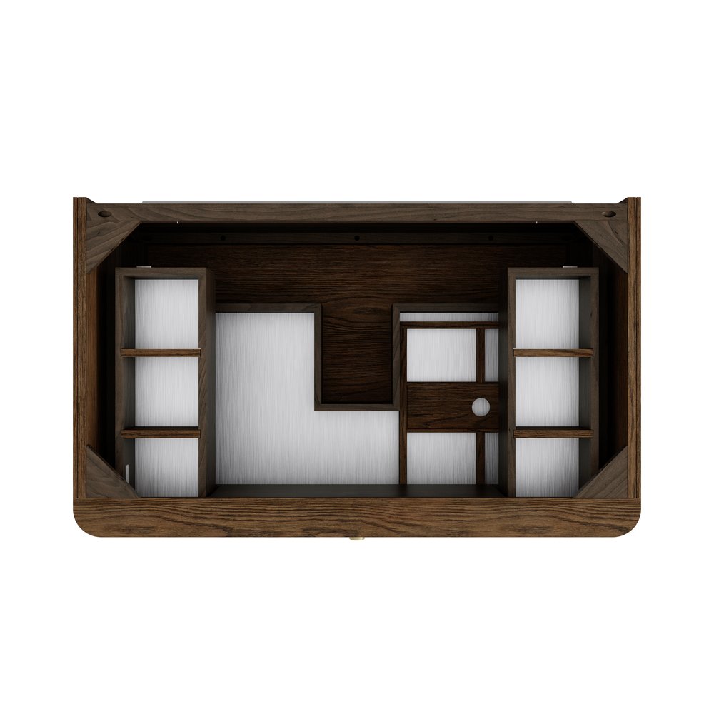James Martin - Allamari 36" Single Vanity, Sable w/ Single Hole 3 CM White Zeus Silestone Top - D640-V36-SBL-3WZ view 10