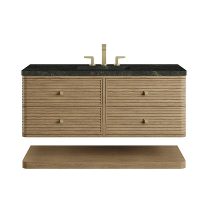 James Martin - Allamari 48" Single Vanity, Dune Mist w/ 3 CM Phantome Eclos Top - D640-V48-DMS-WPHT view 1
