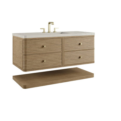 James Martin - Allamari 48" Single Vanity, Dune Mist w/ 3 CM Siberian Silestone Top - D640-V48-DMS-WSFR view 10