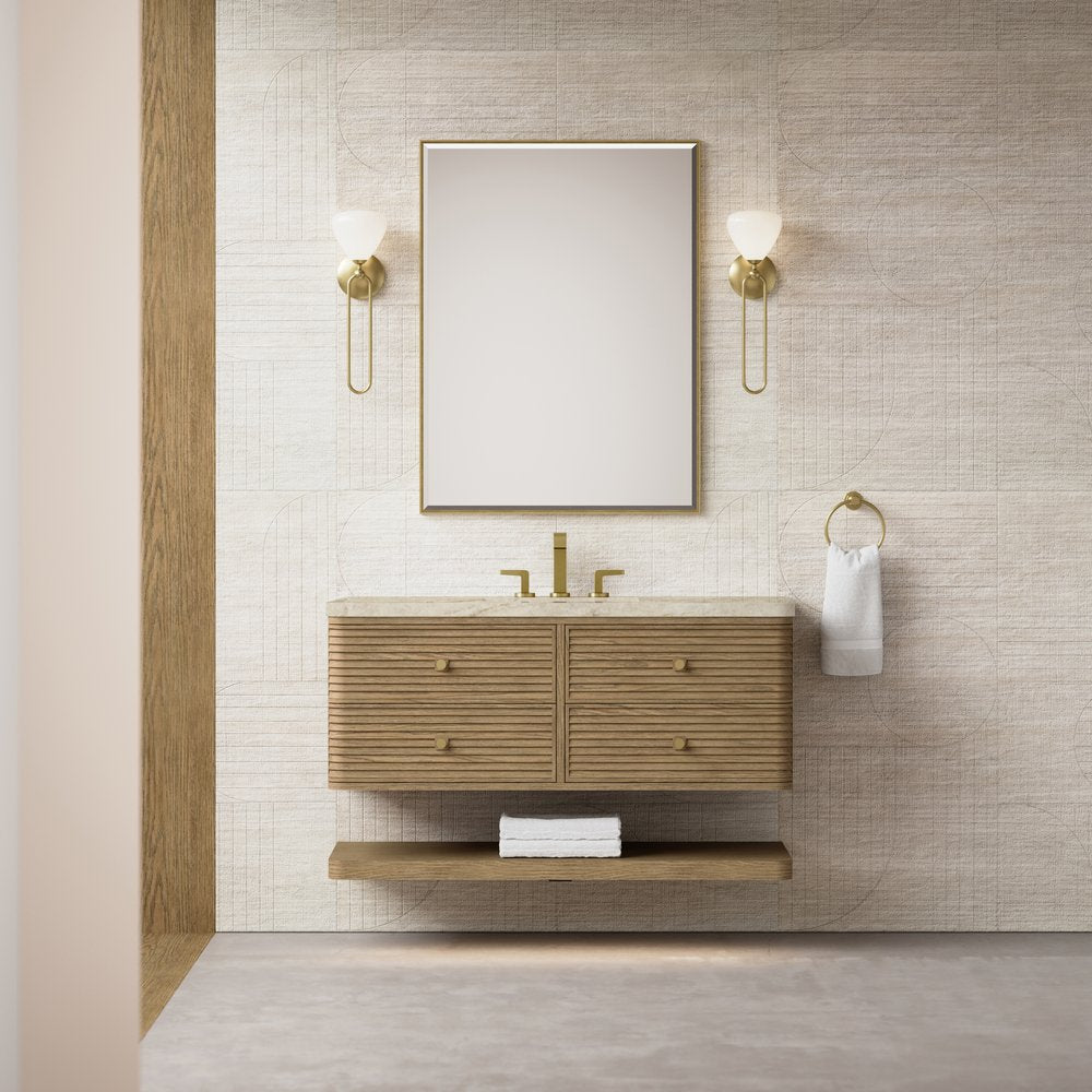 James Martin - Allamari 48" Single Vanity, Dune Mist w/ 3 CM Tajnar Eclos Top w/FreePower Wireless Charger - D640-V48-DMS-FTJR view 3