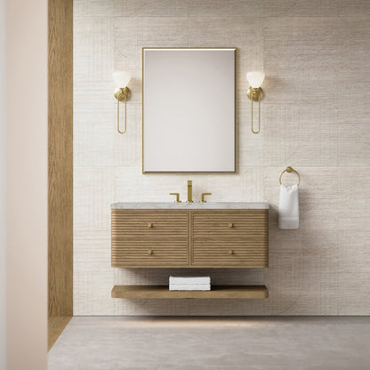 James Martin - Allamari 48" Single Vanity, Dune Mist w/ 3 CM Victorian Silver Silestone Top - D640-V48-DMS-WVSL view 3