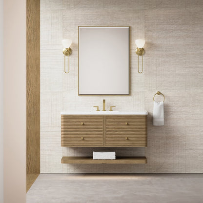 James Martin - Allamari 48" Single Vanity, Dune Mist w/ 3 CM White Zeus Silestone Top - D640-V48-DMS-WWZ view 4