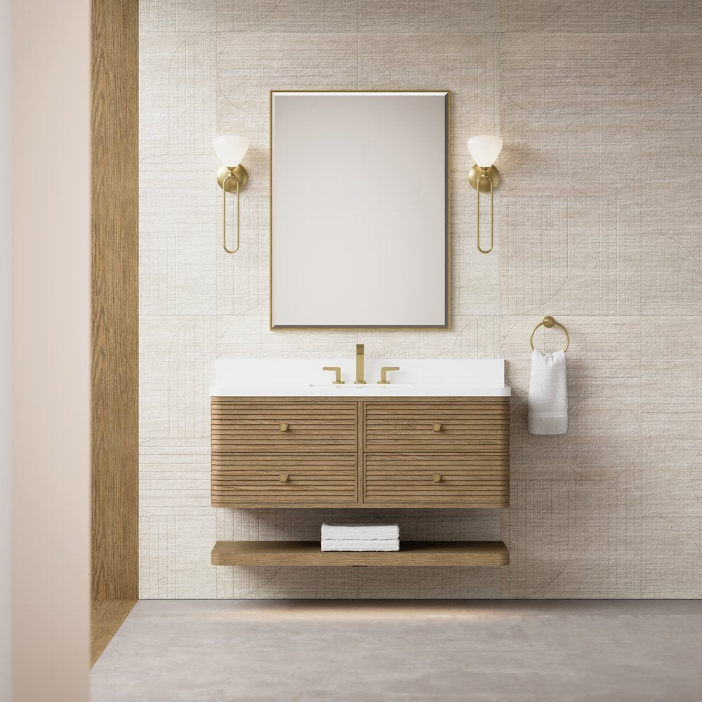 James Martin - Allamari 48" Single Vanity, Dune Mist w/ 3 CM White Zeus Silestone Top - D640-V48-DMS-WWZ view 6