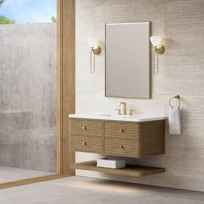 James Martin - Allamari 48" Single Vanity, Dune Mist w/ 3 CM White Zeus Silestone Top - D640-V48-DMS-WWZ view 7