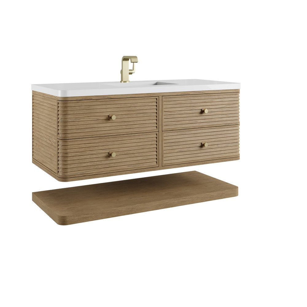 James Martin - Allamari 48" Single Vanity, Dune Mist w/ Single Hole 3 CM White Zeus Silestone Top - D640-V48-DMS-3WZ view 14