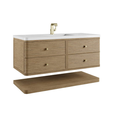 James Martin - Allamari 48" Single Vanity, Dune Mist w/ Single Hole 3 CM White Zeus Silestone Top - D640-V48-DMS-3WZ view 14
