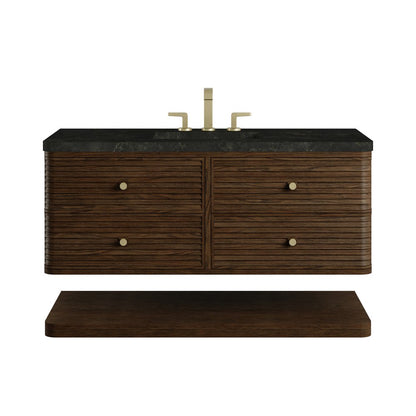 James Martin - Allamari 48" Single Vanity, Sable w/ 3 CM Phantome Eclos Top - D640-V48-SBL-WPHT view 1