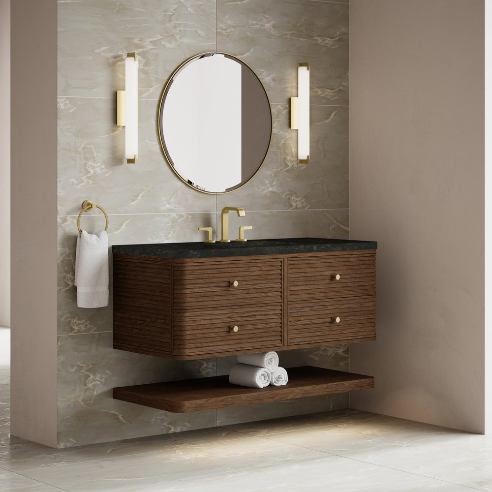 James Martin - Allamari 48" Single Vanity, Sable w/ 3 CM Phantome Eclos Top - D640-V48-SBL-WPHT view 4