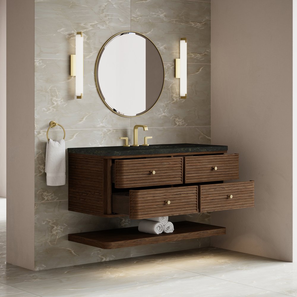 James Martin - Allamari 48" Single Vanity, Sable w/ 3 CM Phantome Eclos Top - D640-V48-SBL-WPHT view 5