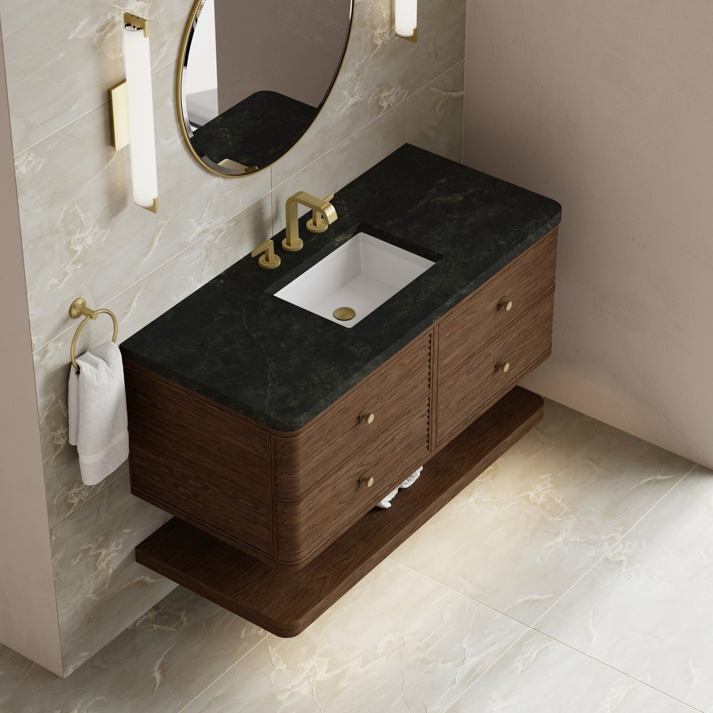 James Martin - Allamari 48" Single Vanity, Sable w/ 3 CM Phantome Eclos Top - D640-V48-SBL-WPHT view 7