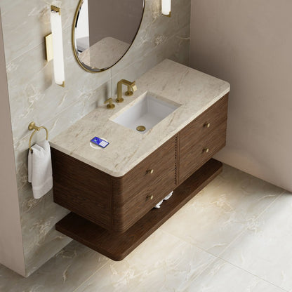 James Martin - Allamari 48" Single Vanity, Sable w/ 3 CM Tajnar Eclos Top w/FreePower Wireless Charger - D640-V48-SBL-FTJR view 7