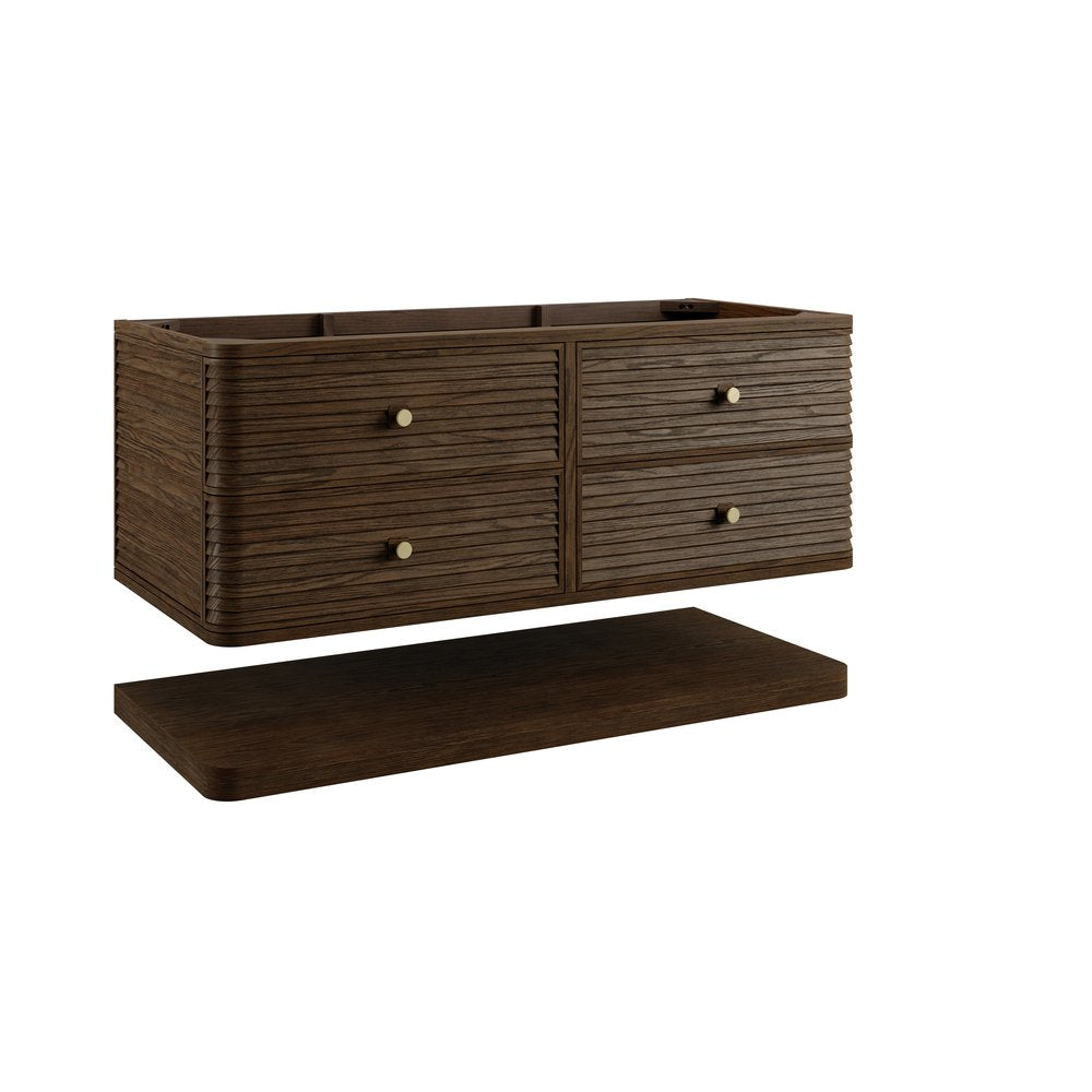 James Martin - Allamari 48" Single Vanity, Sable w/ Single Hole 3 CM Victorian Silver Silestone Top - D640-V48-SBL-3VSL view 2