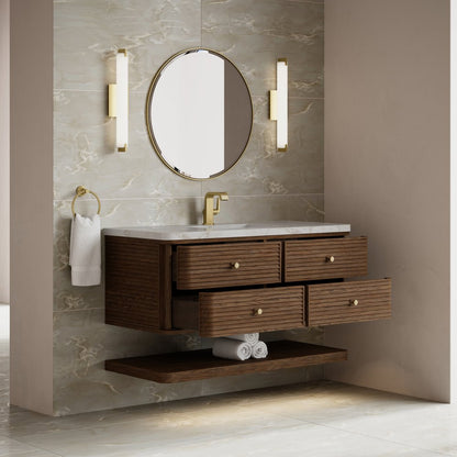 James Martin - Allamari 48" Single Vanity, Sable w/ Single Hole 3 CM Victorian Silver Silestone Top - D640-V48-SBL-3VSL view 5