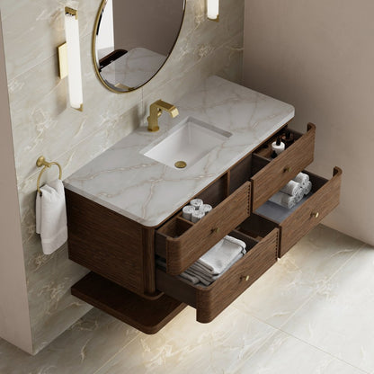 James Martin - Allamari 48" Single Vanity, Sable w/ Single Hole 3 CM Victorian Silver Silestone Top - D640-V48-SBL-3VSL view 6