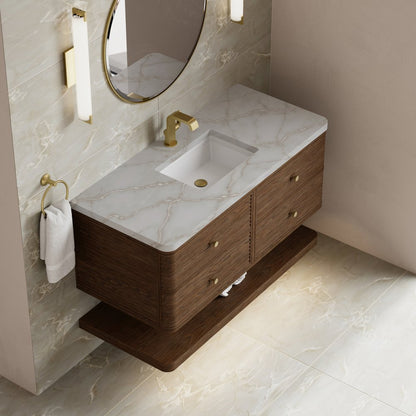 James Martin - Allamari 48" Single Vanity, Sable w/ Single Hole 3 CM Victorian Silver Silestone Top - D640-V48-SBL-3VSL view 8