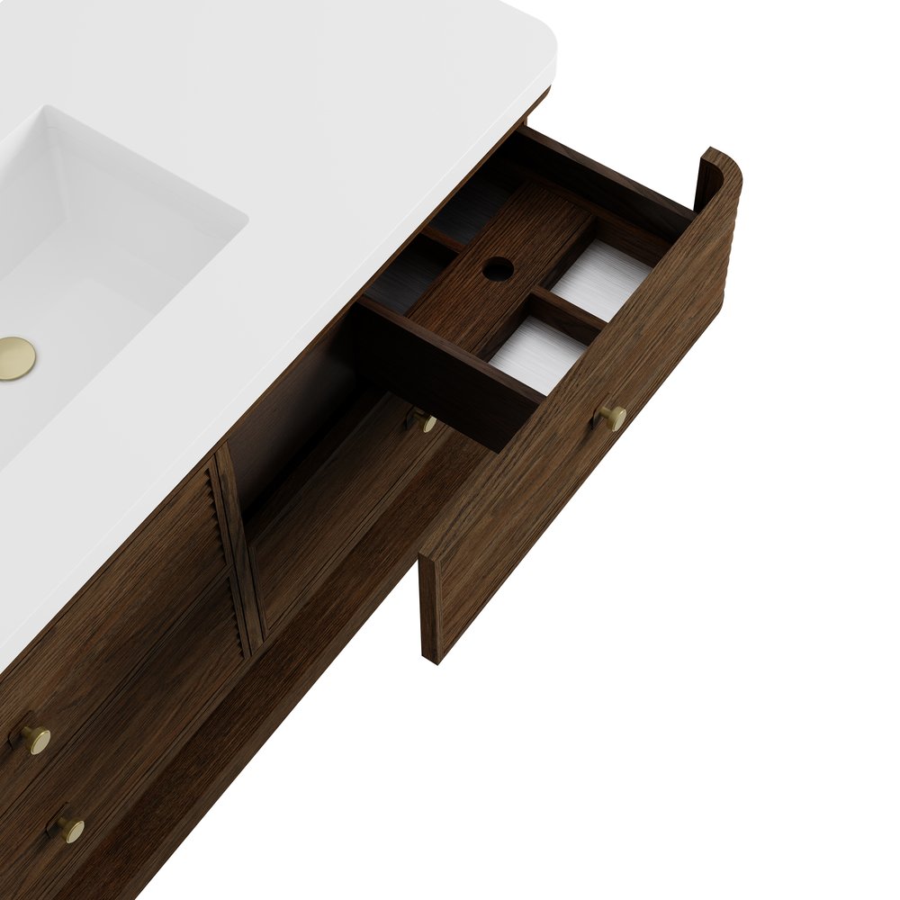 James Martin - Allamari 48" Single Vanity, Sable w/ Single Hole 3 CM Victorian Silver Silestone Top - D640-V48-SBL-3VSL view 13