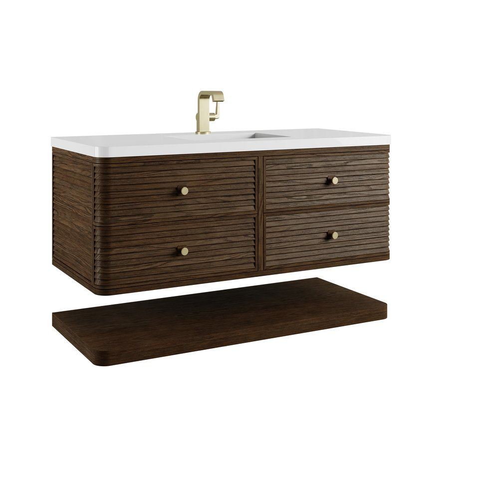 James Martin - Allamari 48" Single Vanity, Sable w/ Single Hole 3 CM White Zeus Silestone Top - D640-V48-SBL-3WZ view 14
