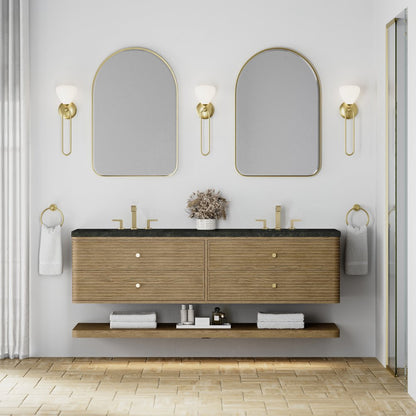 James Martin - Allamari 72" Double Vanity, Dune Mist w/ 3 CM Phantome Eclos Top - D640-V72-DMS-WPHT view 3