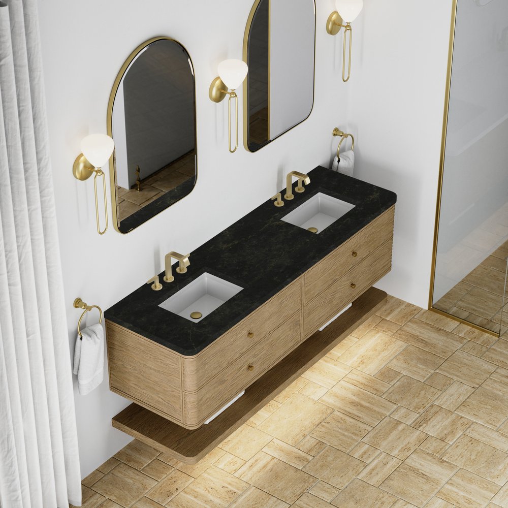 James Martin - Allamari 72" Double Vanity, Dune Mist w/ 3 CM Phantome Eclos Top - D640-V72-DMS-WPHT view 7