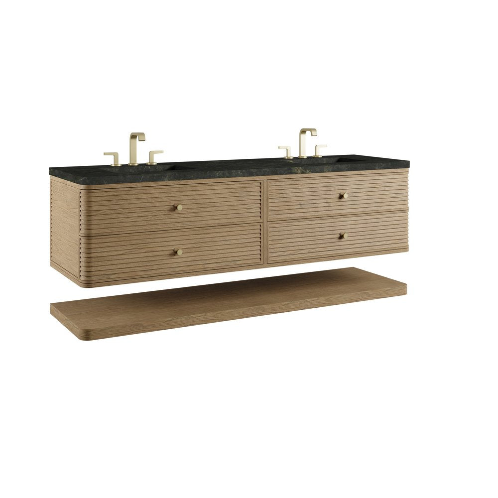 James Martin - Allamari 72" Double Vanity, Dune Mist w/ 3 CM Phantome Eclos Top - D640-V72-DMS-WPHT view 10