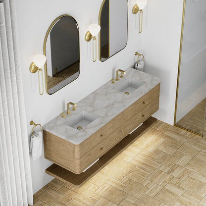 James Martin - Allamari 72" Double Vanity, Dune Mist w/ 3 CM Victorian Silver Silestone Top - D640-V72-DMS-WVSL view 7