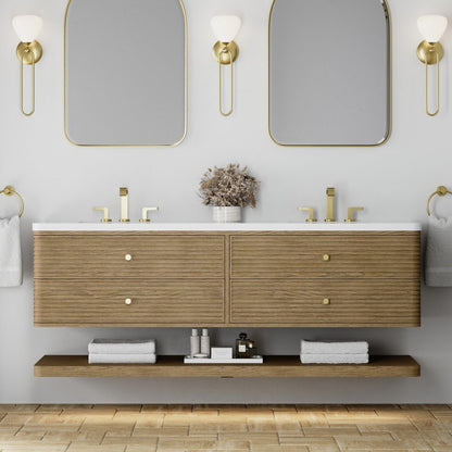 James Martin - Allamari 72" Double Vanity, Dune Mist w/ 3 CM White Zeus Silestone Top - D640-V72-DMS-WWZ view 5