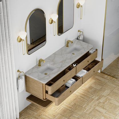 James Martin - Allamari 72" Double Vanity, Dune Mist w/ Single Hole 3 CM Victorian Silver Silestone Top - D640-V72-DMS-3VSL view 7