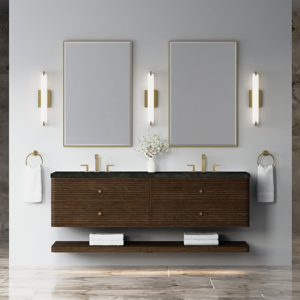 James Martin - Allamari 72" Double Vanity, Sable w/ 3 CM Phantome Eclos Top - D640-V72-SBL-WPHT view 3