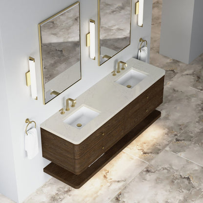 James Martin - Allamari 72" Double Vanity, Sable w/ 3 CM Siberian Silestone Top - D640-V72-SBL-WSFR view 7