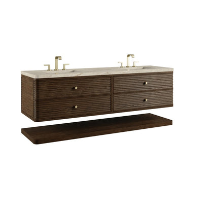 James Martin - Allamari 72" Double Vanity, Sable w/ 3 CM Tajnar Eclos Top - D640-V72-SBL-WTJR view 10