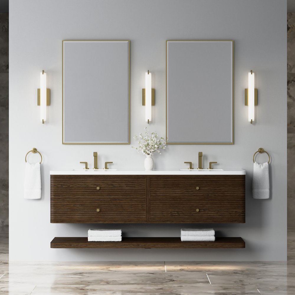 James Martin - Allamari 72" Double Vanity, Sable w/ 3 CM White Zeus Silestone Top - D640-V72-SBL-WWZ view 4
