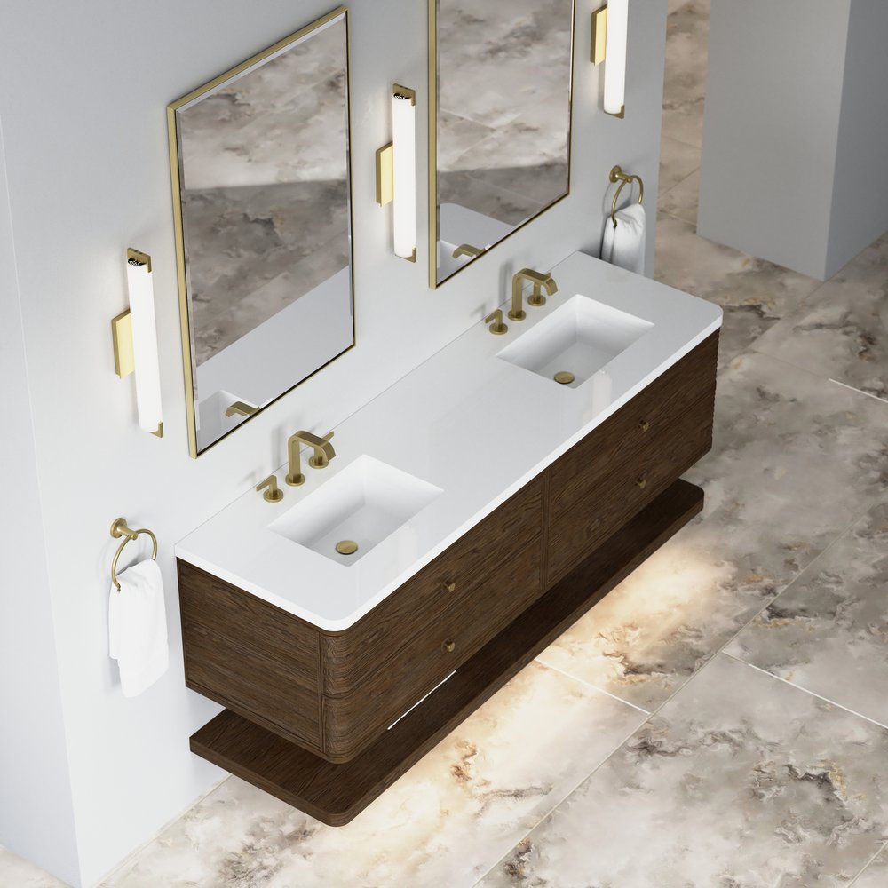 James Martin - Allamari 72" Double Vanity, Sable w/ 3 CM White Zeus Silestone Top - D640-V72-SBL-WWZ view 11