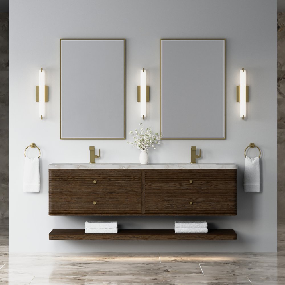 James Martin - Allamari 72" Double Vanity, Sable w/ Single Hole 3 CM Victorian Silver Silestone Top - D640-V72-SBL-3VSL view 3
