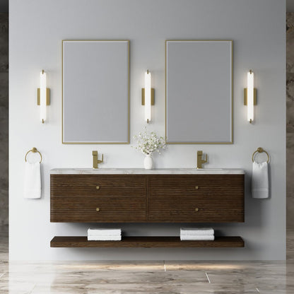 James Martin - Allamari 72" Double Vanity, Sable w/ Single Hole 3 CM Victorian Silver Silestone Top - D640-V72-SBL-3VSL view 3