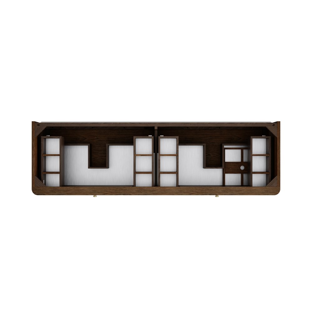 James Martin - Allamari 72" Double Vanity, Sable w/ Single Hole 3 CM Victorian Silver Silestone Top - D640-V72-SBL-3VSL view 7