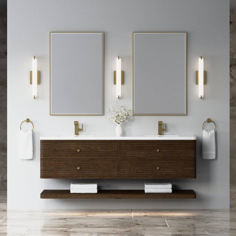 James Martin - Allamari 72" Double Vanity, Sable w/ Single Hole 3 CM White Zeus Silestone Top - D640-V72-SBL-3WZ view 4
