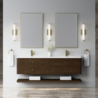 James Martin - Allamari 72" Double Vanity, Sable w/ Single Hole 3 CM White Zeus Silestone Top - D640-V72-SBL-3WZ view 4