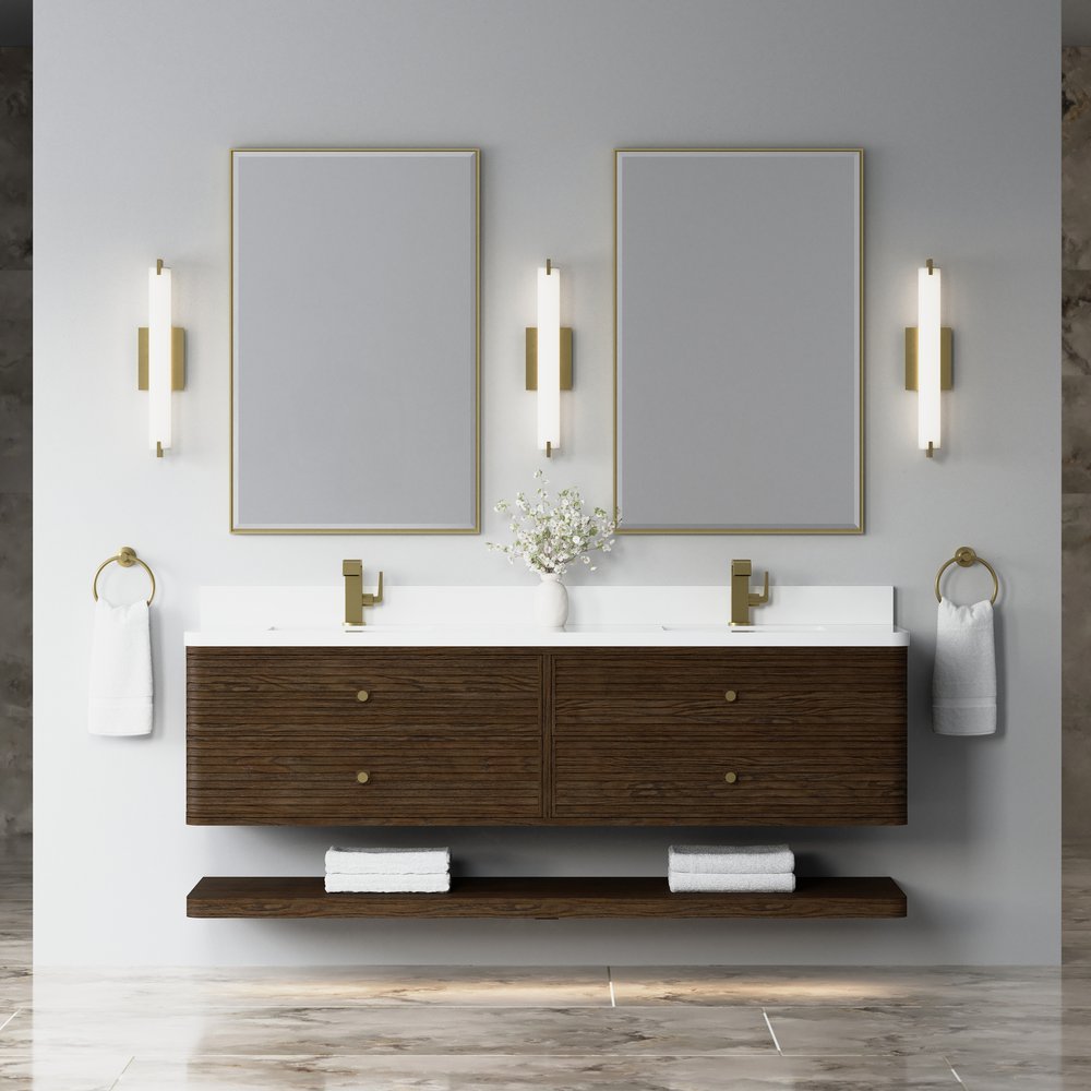 James Martin - Allamari 72" Double Vanity, Sable w/ Single Hole 3 CM White Zeus Silestone Top - D640-V72-SBL-3WZ view 6